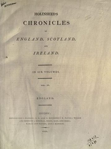 Cover of Chronicles of England, Scotland and Ireland